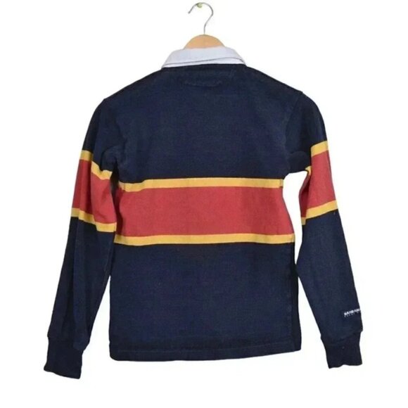 Barbarian Queens University Striped Rugby  Shirt Long Sleeve Polo Size XS - Picture 4 of 10